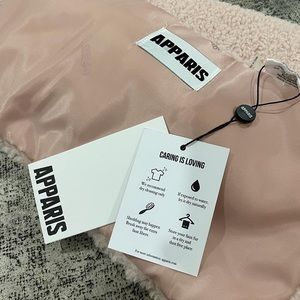 Apparis Caroline Faux Shearling Scarf in Rose Clair
